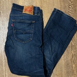 Levi's Stretch Men's-Dark Blue Straight Leg Jeans 34 x 34